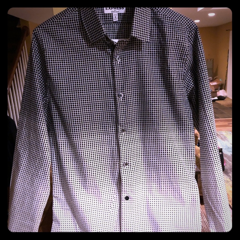 Express Men’s Gradient Button Down Dress Shirt